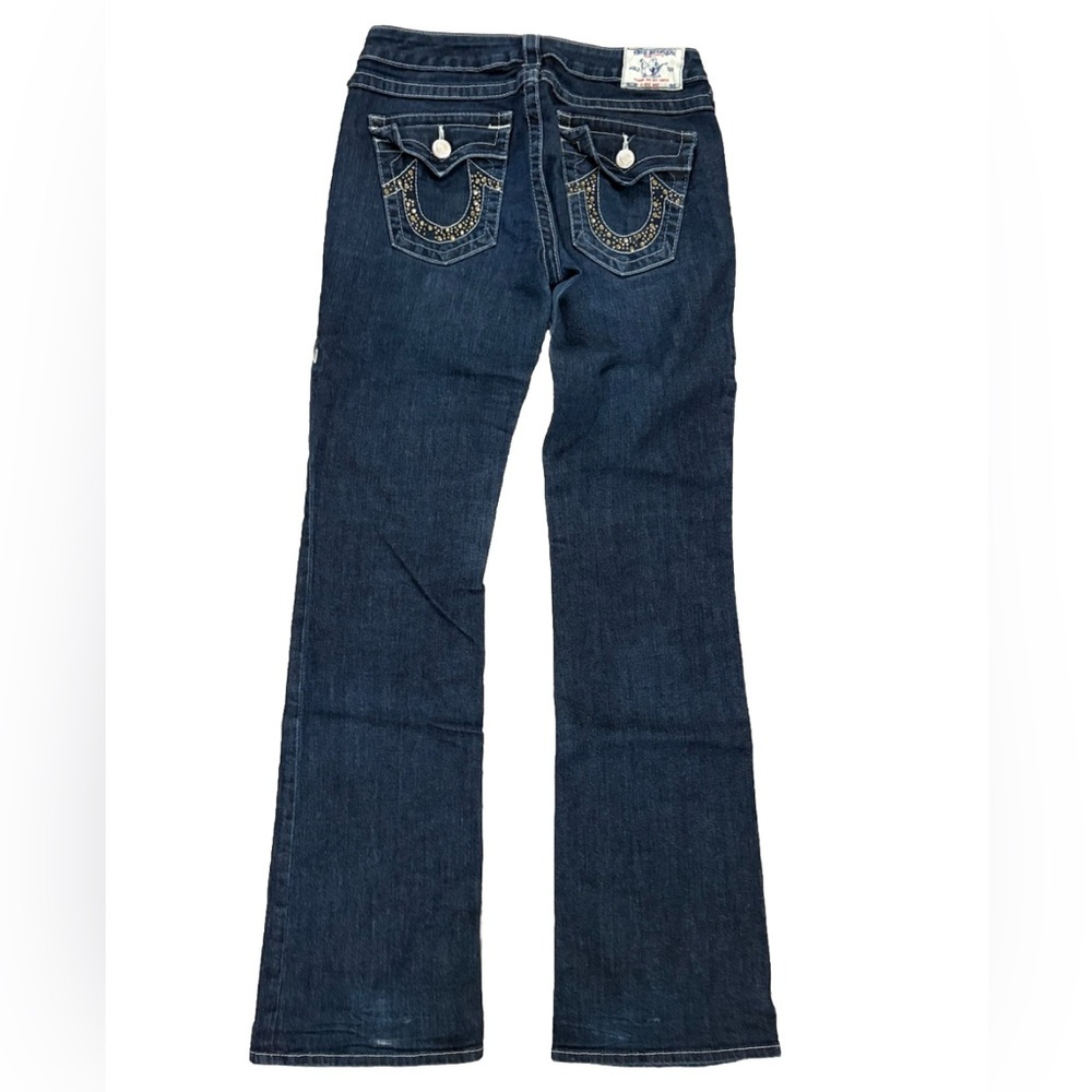 True Religion Hi-Rise Bootcut Jeans 30 USA |‎ Studded Flap Pockets | Y2K Denim